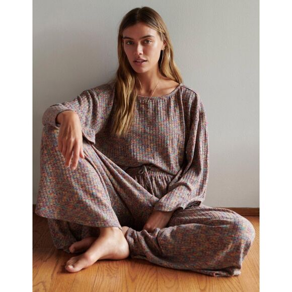 DAILY PRACTICE Anthropologie Space-Dyed Flouncy Knit Pullover Top Womens Small - Picture 10 of 10